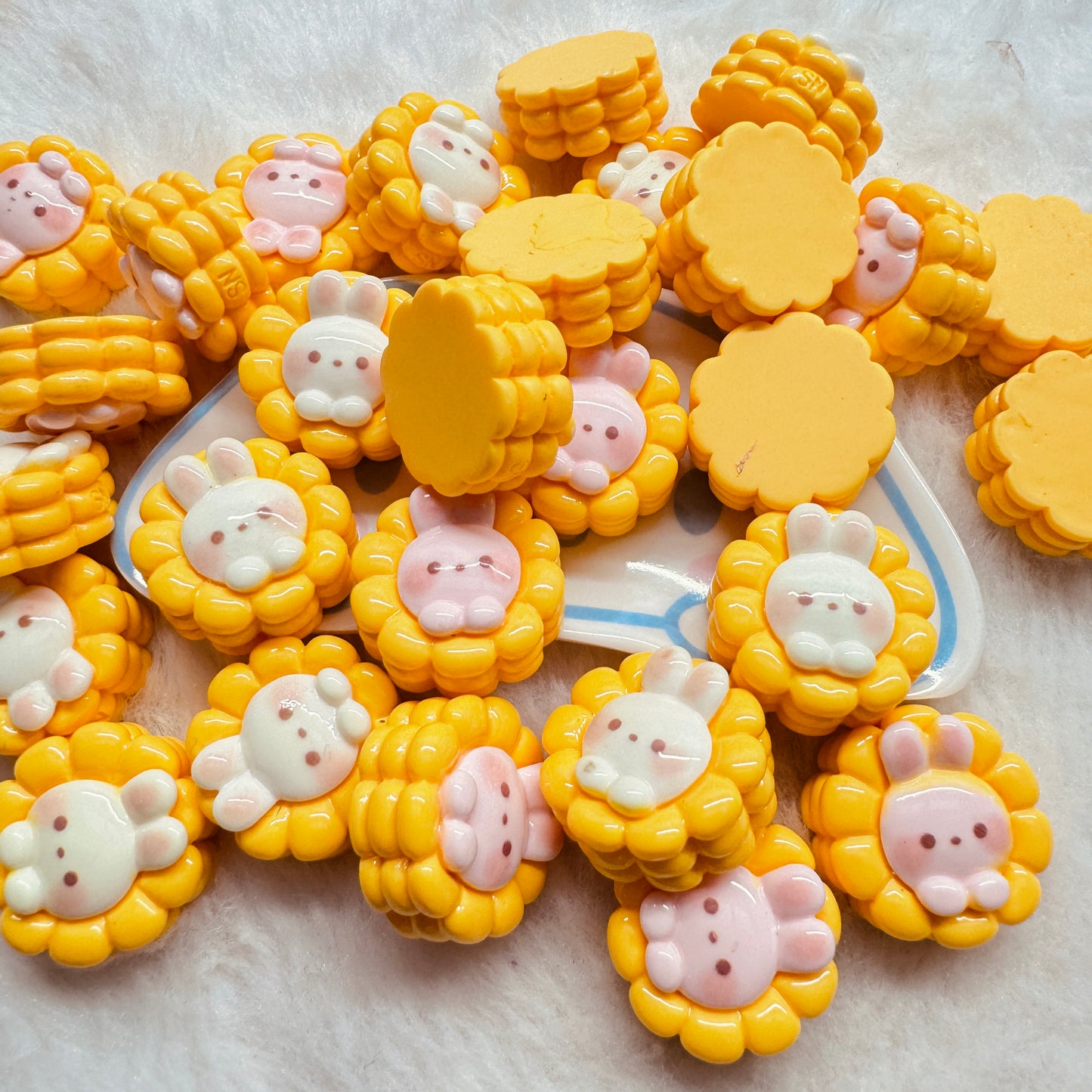 Bunny Corn Realistic Food Charm 1pc