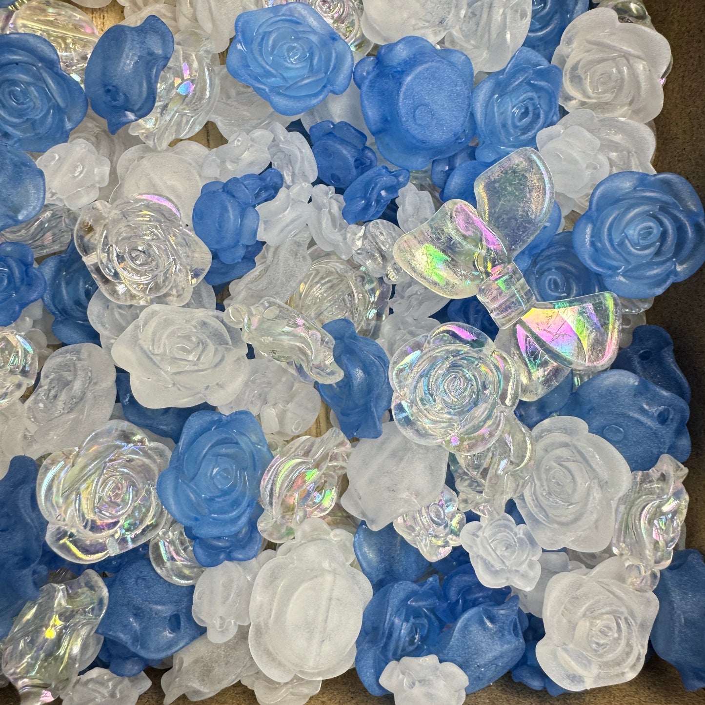 Matte rose charms mix 50g