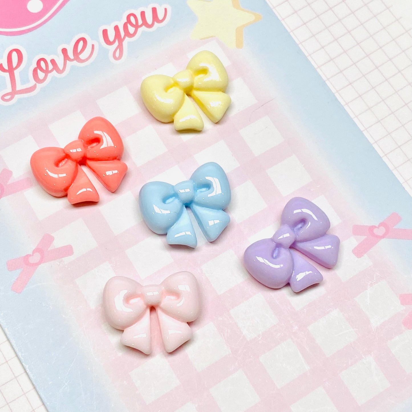 Cute Bow Charms 5pc