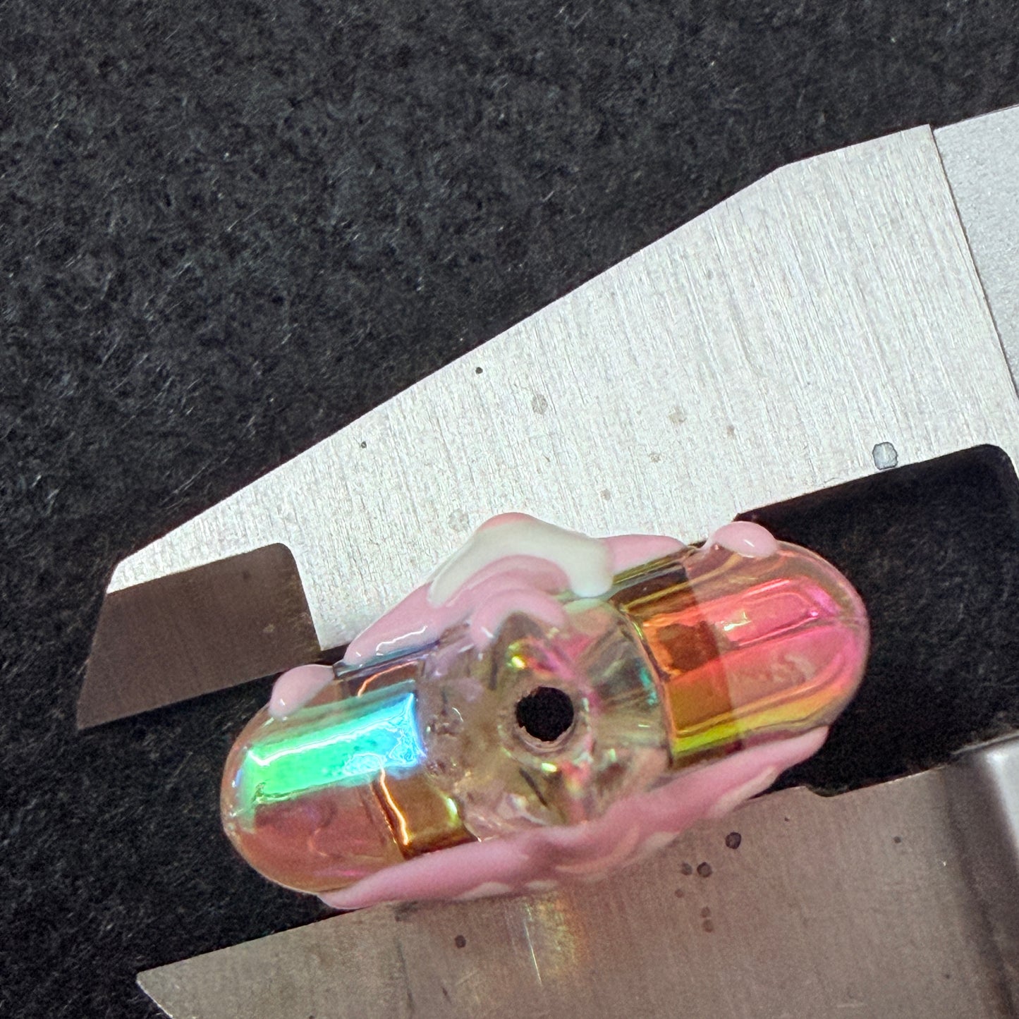 Purple Cute Star Hand painted Beads 5pc