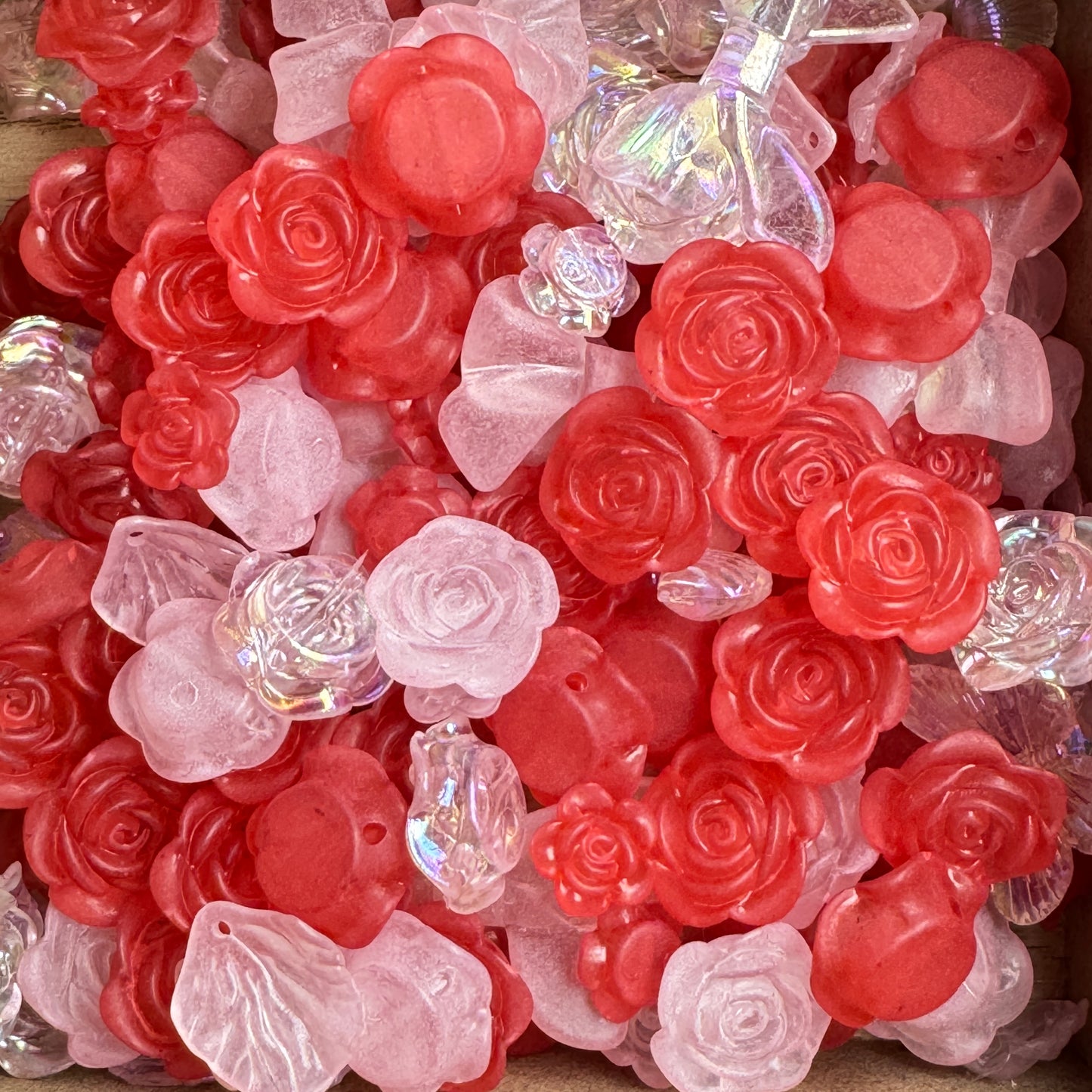 Matte rose charms mix 50g