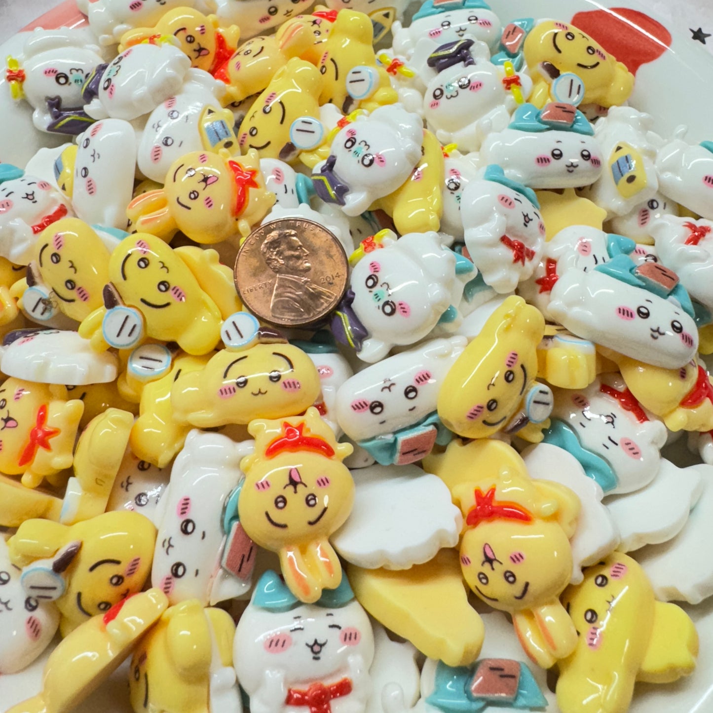 Kawaii Chi family Charms 6 pc