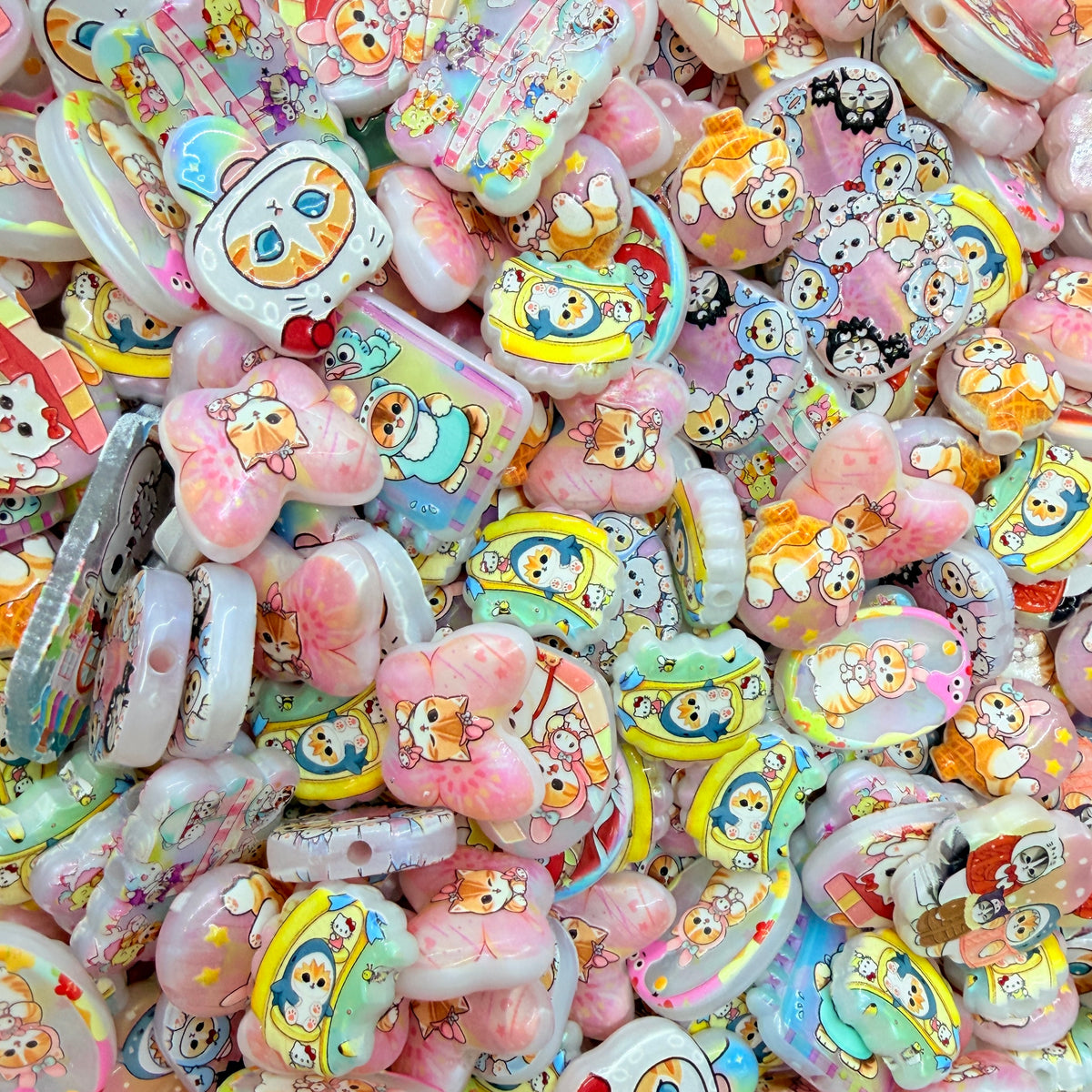 Cosplay Cat Kawaii Beads mix 20pc