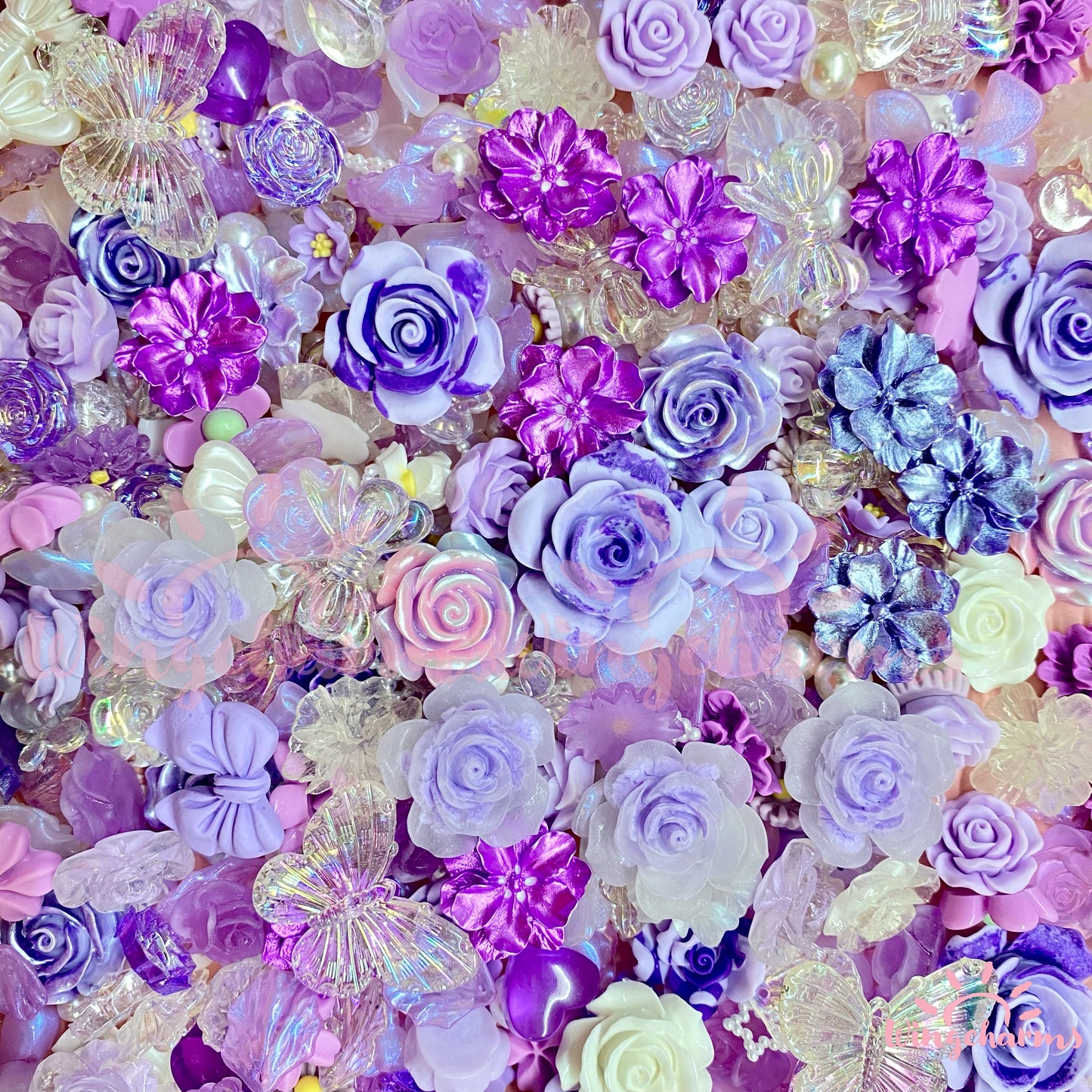 Large Rose Charms Mix