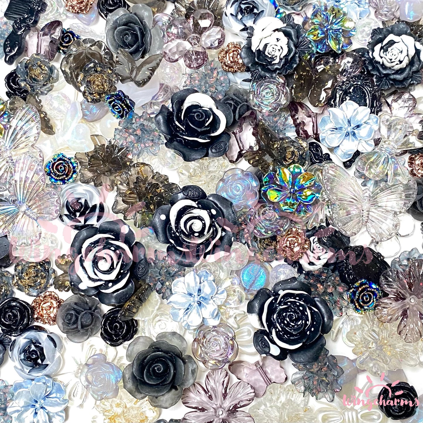 Large Rose Charms Mix