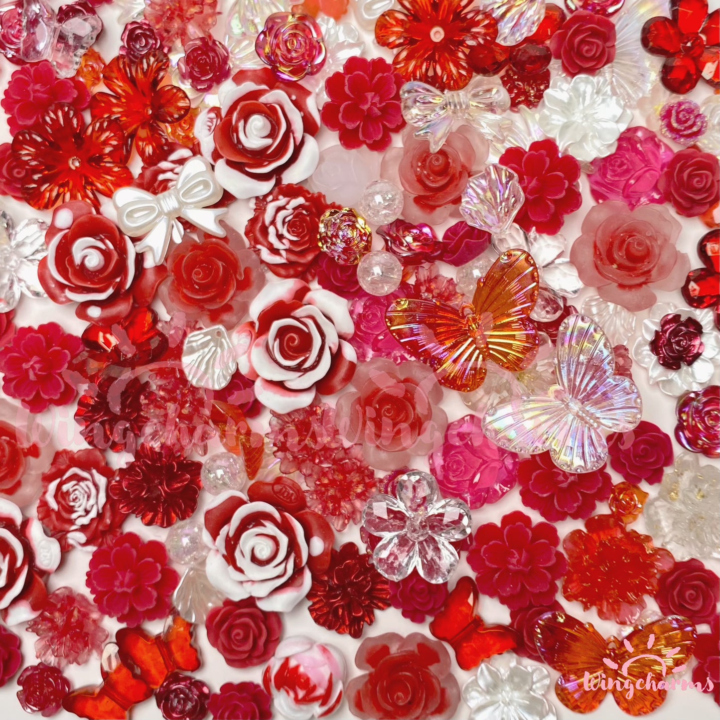 Large Rose Charms Mix