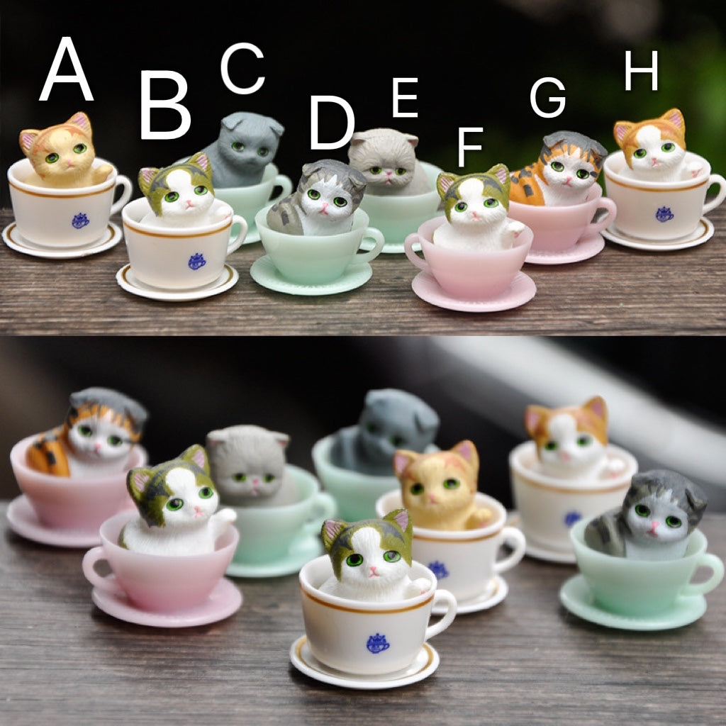 3D Mini Cat Cup Figure