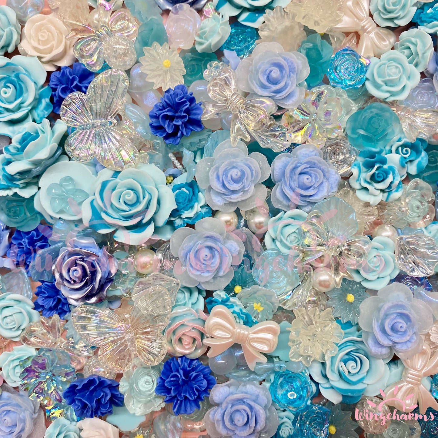 Large Rose Charms Mix