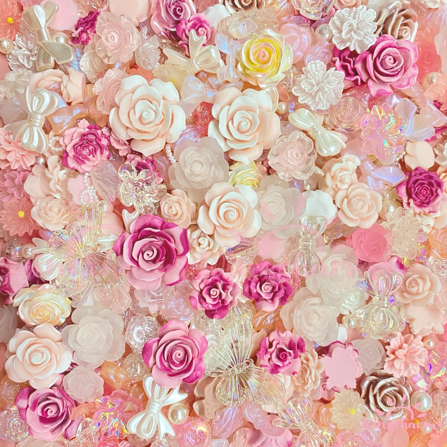 Large Rose Charms Mix