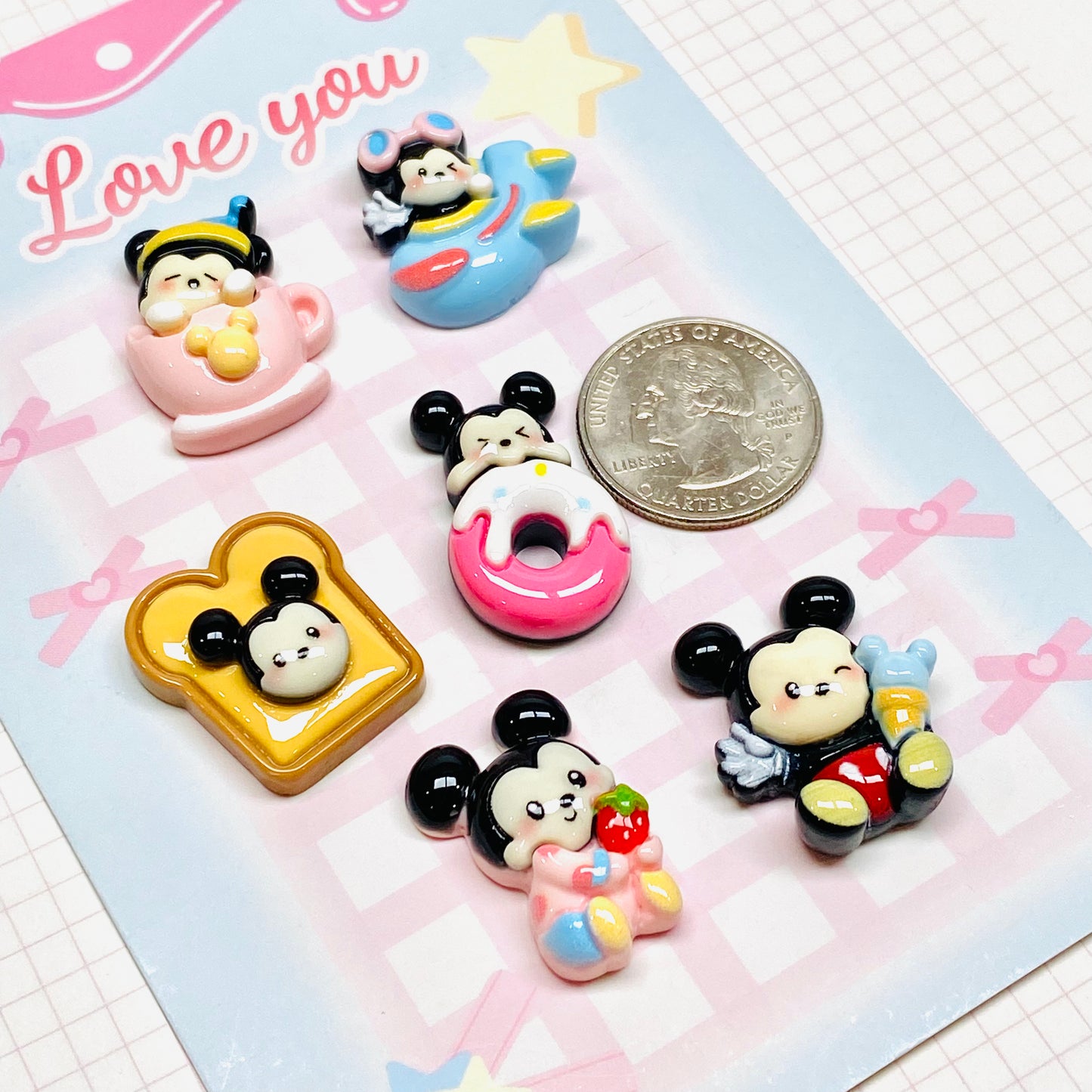 Foodie Mouse Charms 5pc