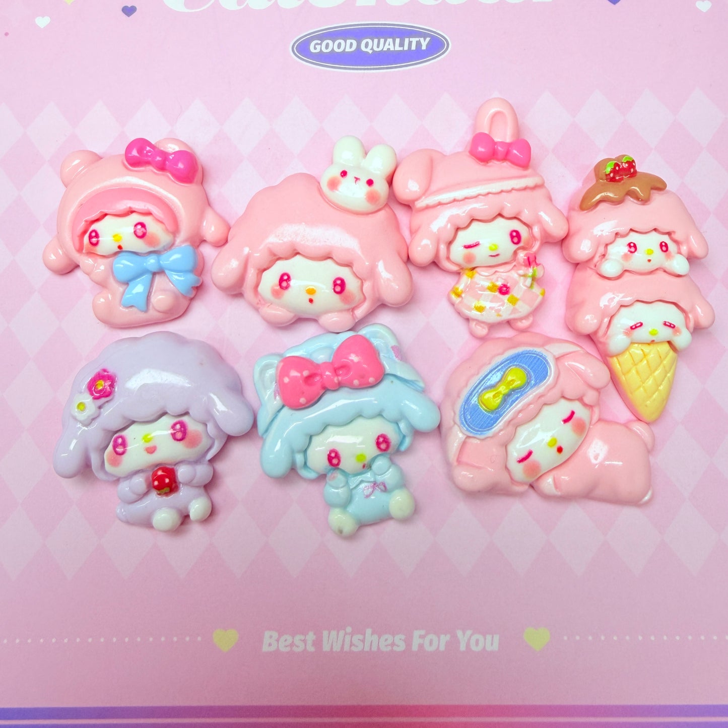 Baby Cartoon Sheep charms 5pc