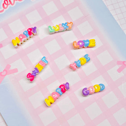 Mini Word Charms 5pc