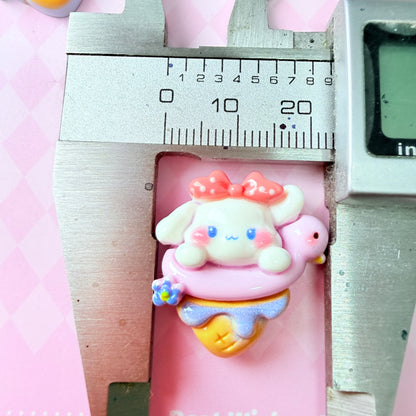 Cartoon Ice Cream Cone Charms 6pc