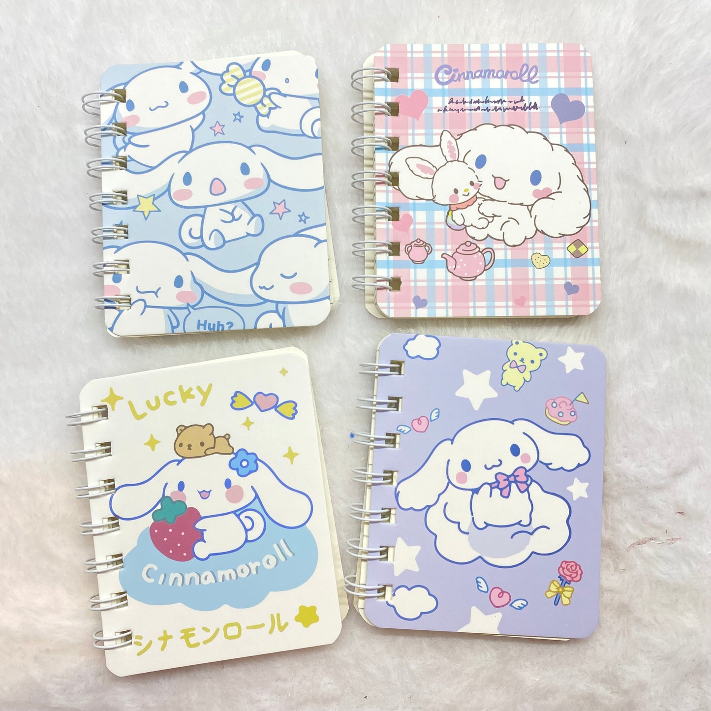 4pc Blue puppy mini notebook