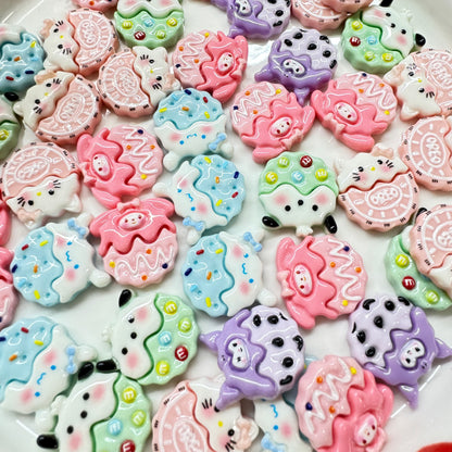 Cartoon Cookie Charms 5pc