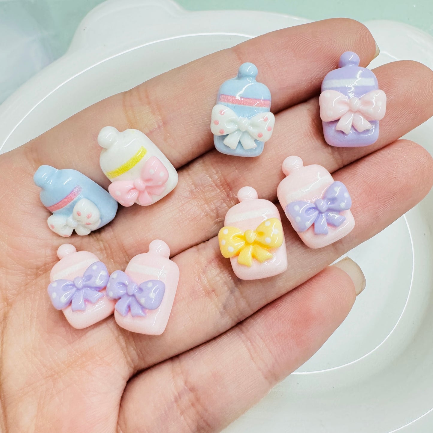 Baby bottle mini charms 8pc