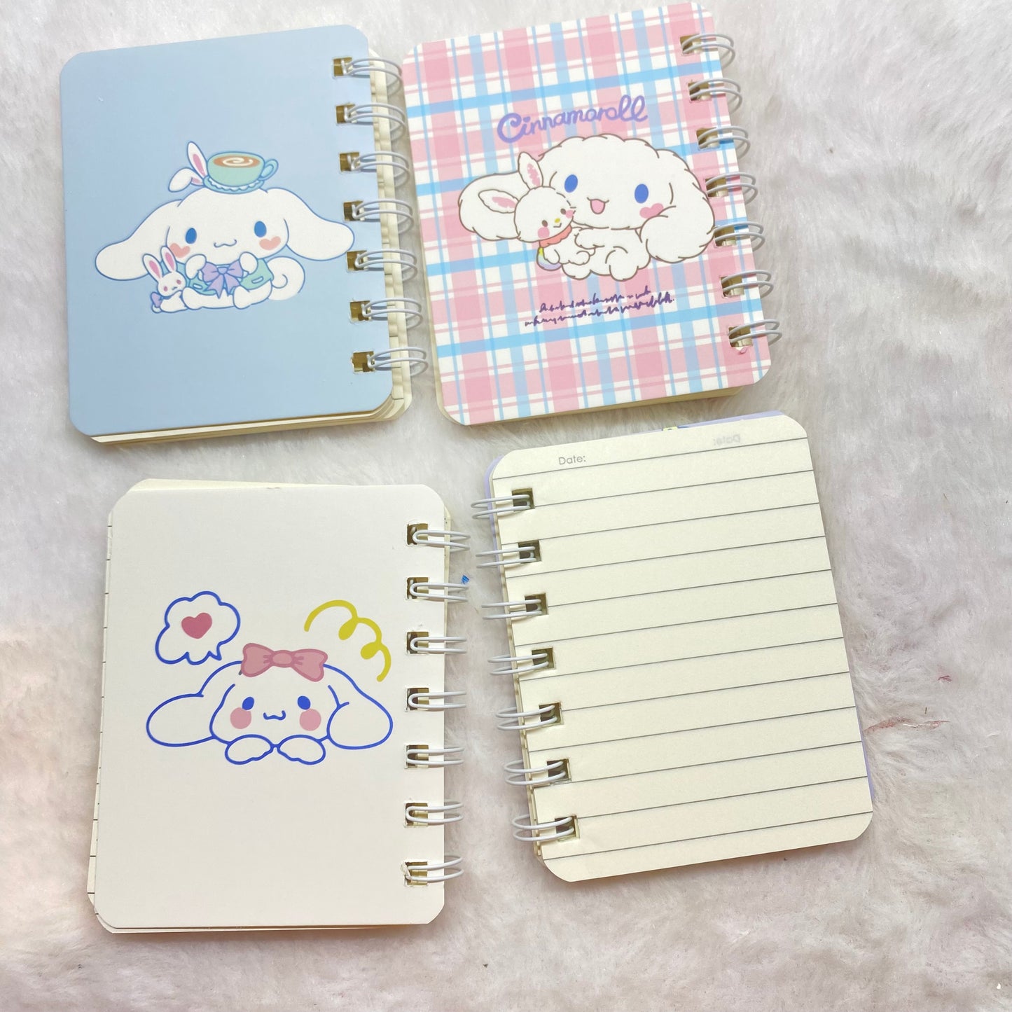 4pc Blue puppy mini notebook