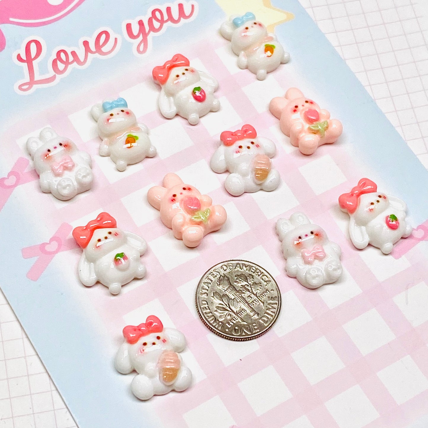 Mini Bunny Charms 5pc