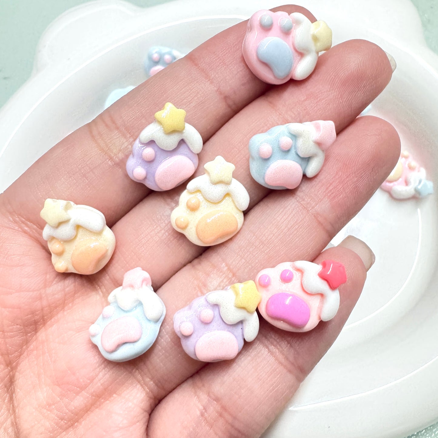 Mini paw charms 8 pc