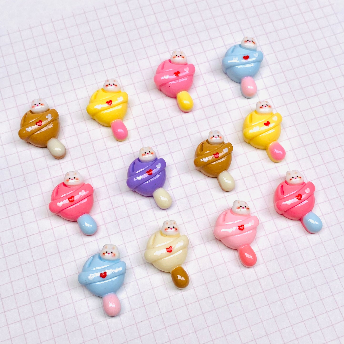 Mini Lollipop Charms 5pc