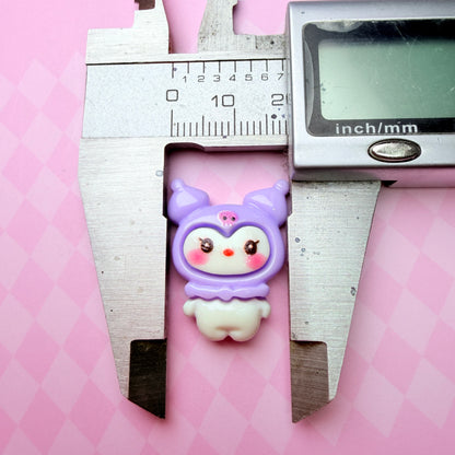 Purple Bunny charms 8pc