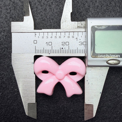 Pastel Ribbon Bow Beads 5pc