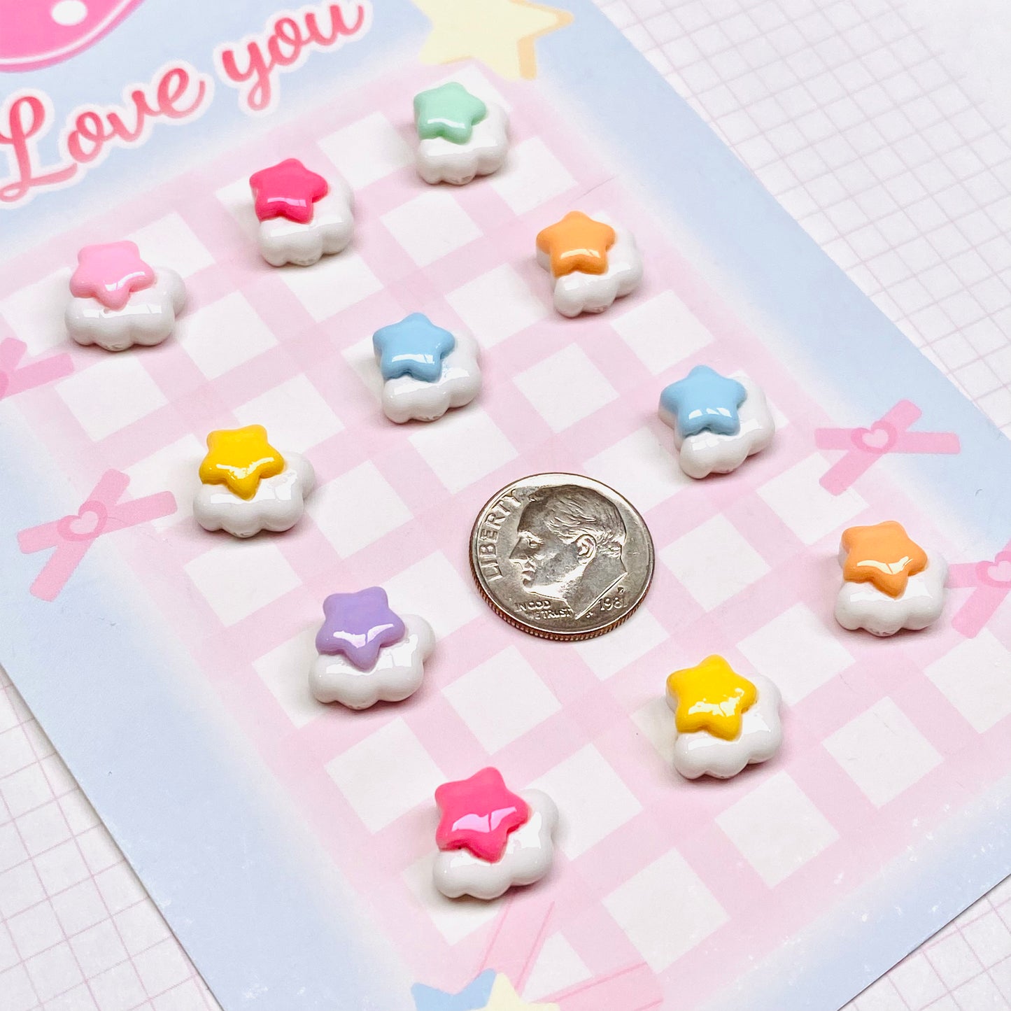 Mini Star Cloud Charms 5pc