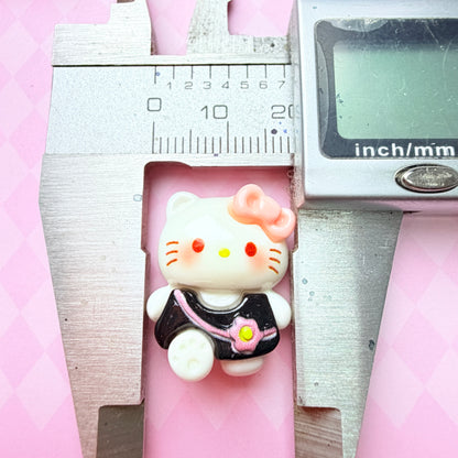 Goth Kitty charms 6pc
