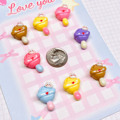 Mini Lollipop Charms 5pc