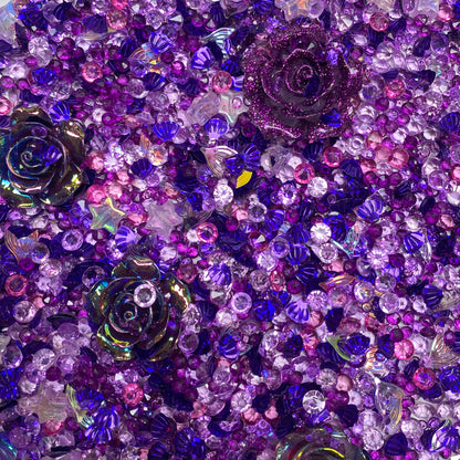 Mysterious Purple DIY Diamond gem Charms Mix (100g)