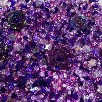 Mysterious Purple DIY Diamond gem Charms Mix (100g)