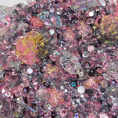 Black n pink DIY Diamond Charms Mix (100g)