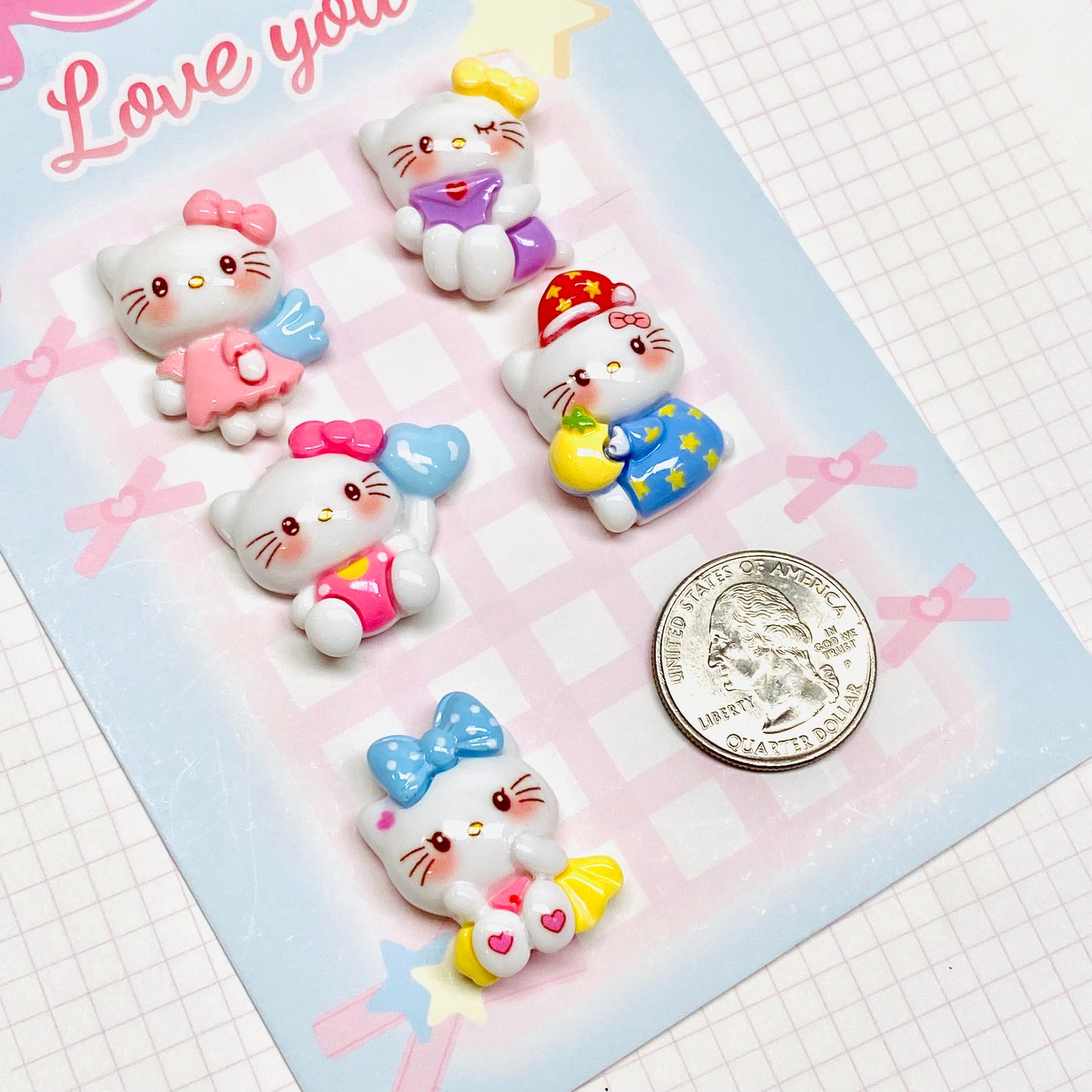 Cosplay Kitty Charms 5pc