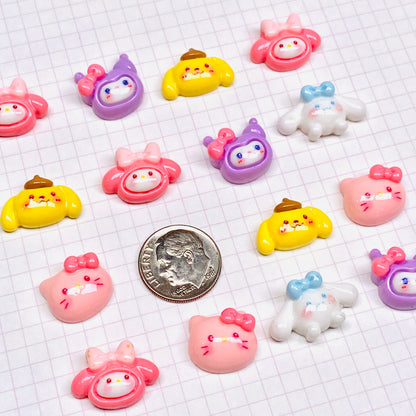 Mini HK Family Heads Charms 5pc