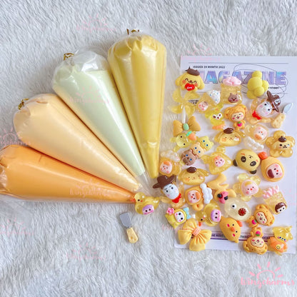 Decoden Cream Glue and Charms Kit ,Decoden Kits for Beginners, Decoden Cream Glue, Decoden Charms,Decoden Projects,DIY Kits