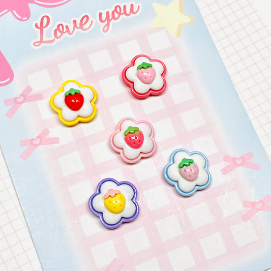 Strawberry Cookies Charms 5pc