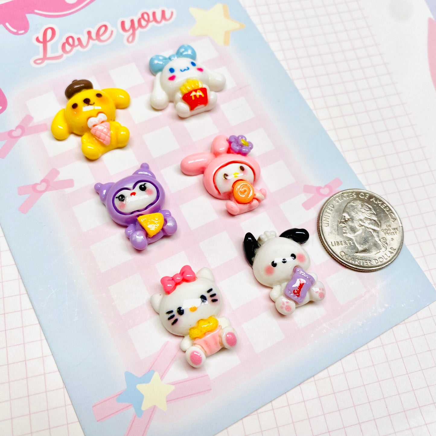 Foodie Animal Charms 5pc