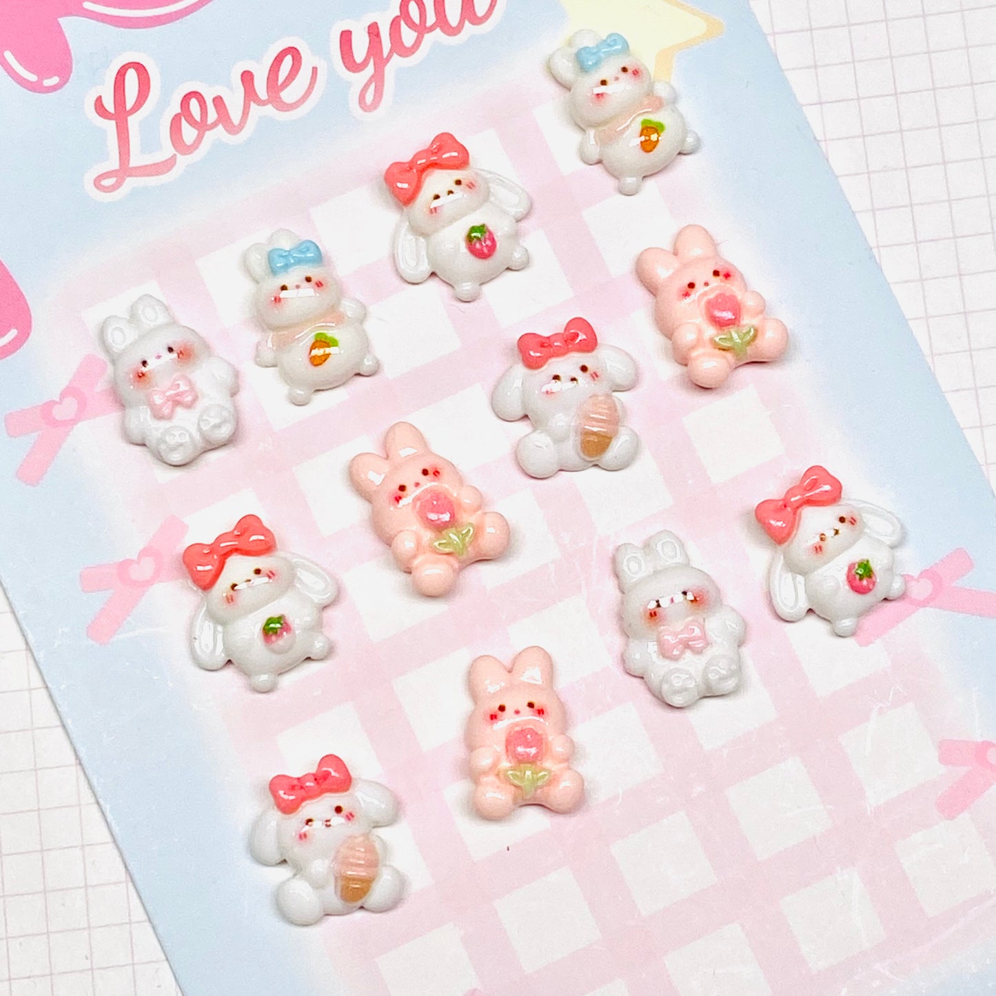 Mini Bunny Charms 5pc