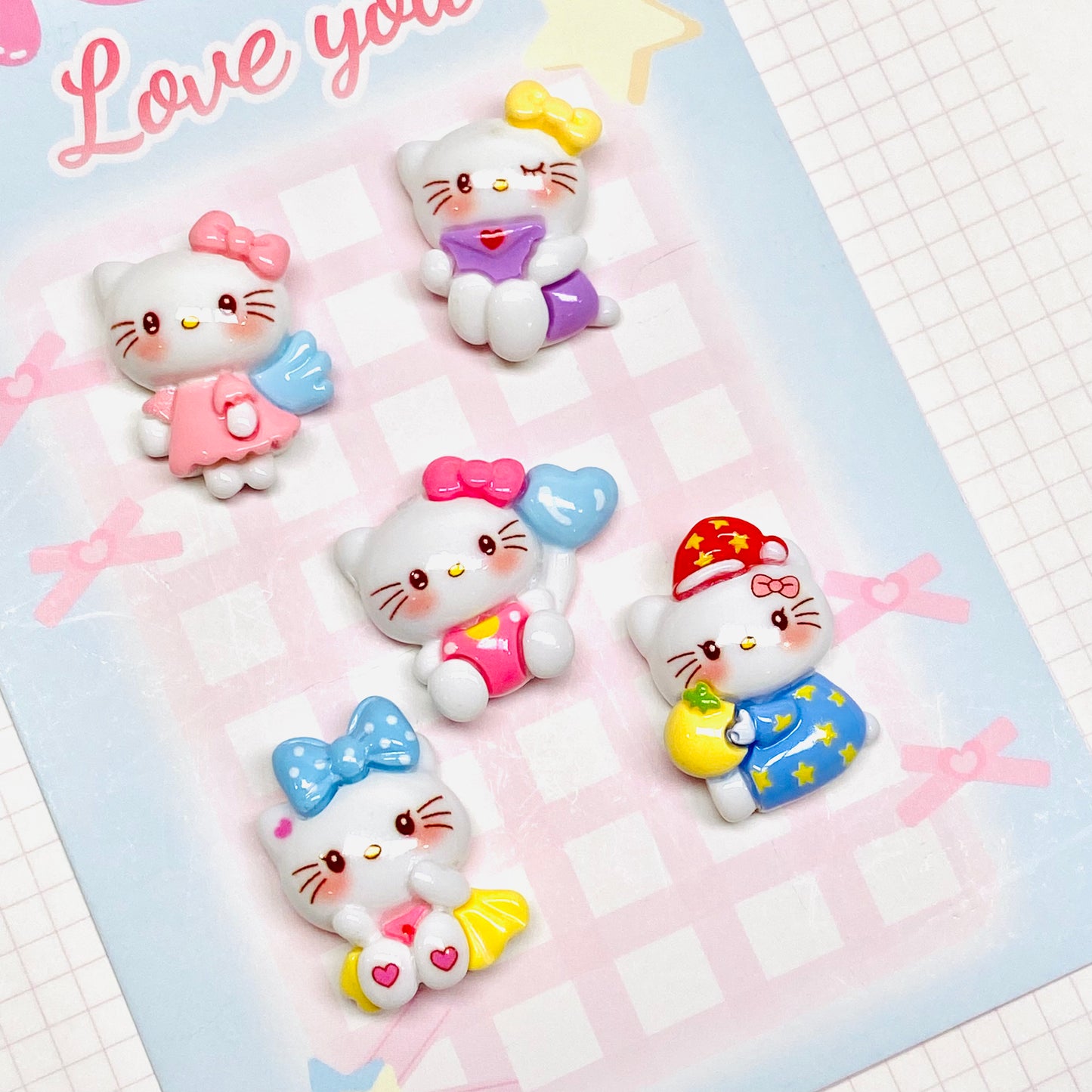 Cosplay Kitty Charms 5pc