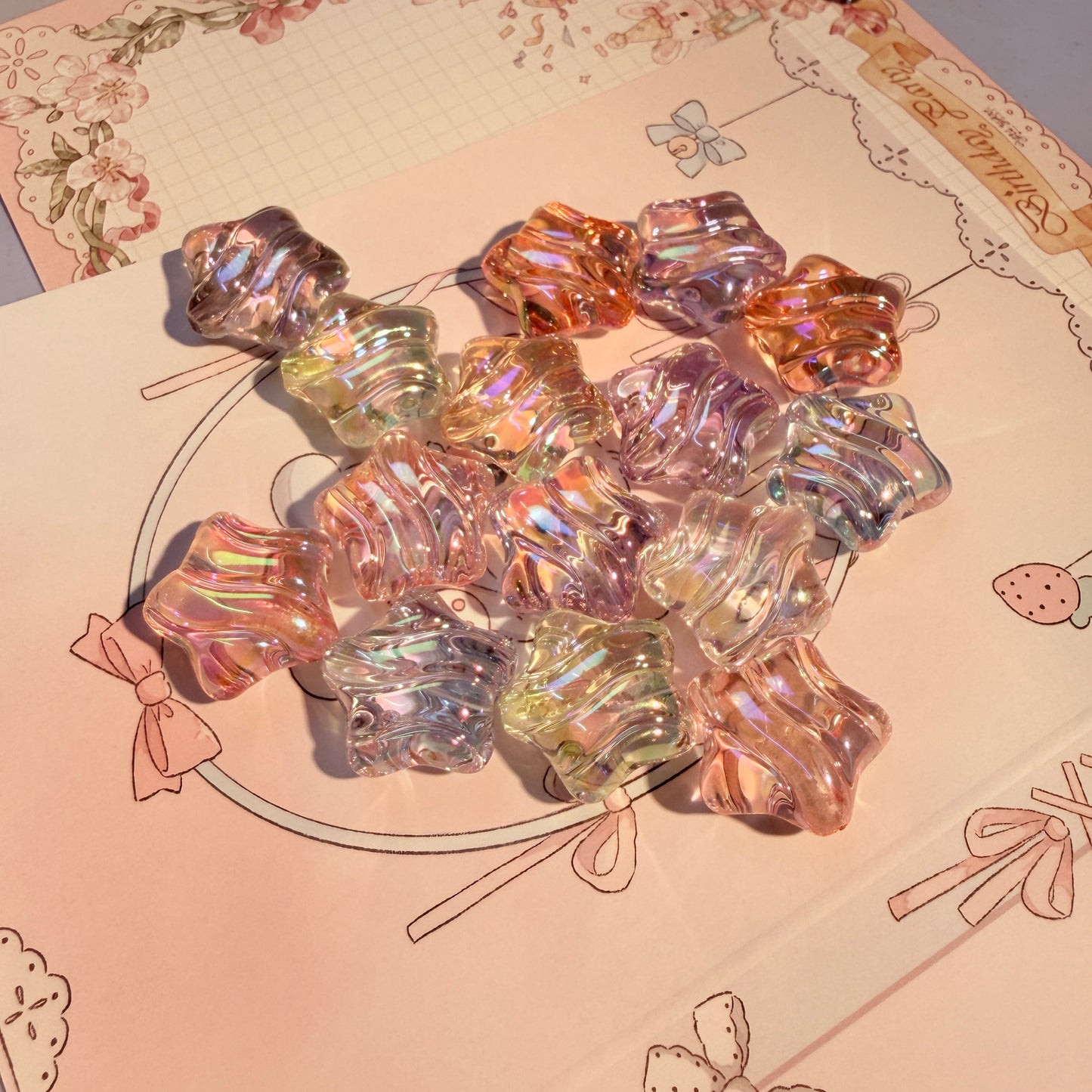 Wavy Star UV Acrylic Beads