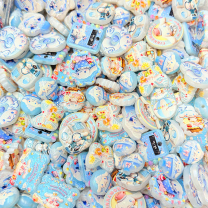 Blue birthday bunny Kawaii Beads mix 20pc