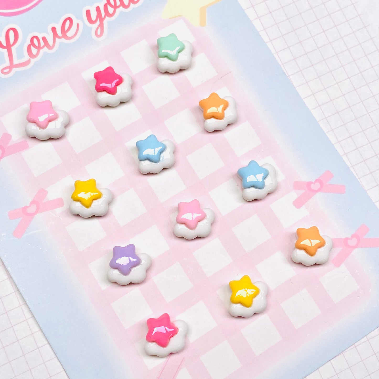 Mini Star Cloud Charms 5pc