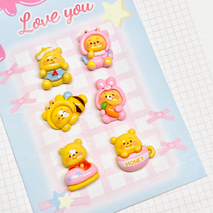 Baby Yellow bear Charms 5pc