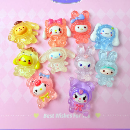 Hoodie Cartoon Charms 6pc