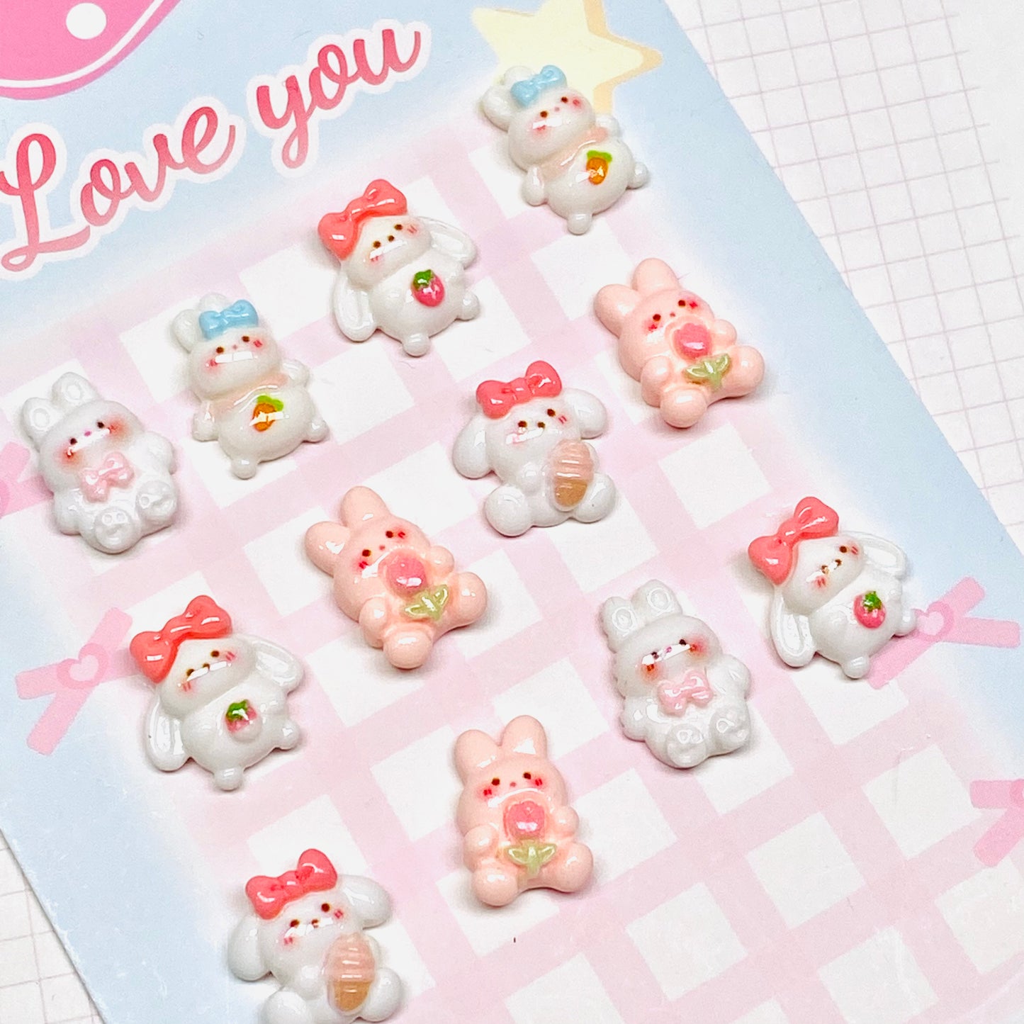 Mini Bunny Charms 5pc