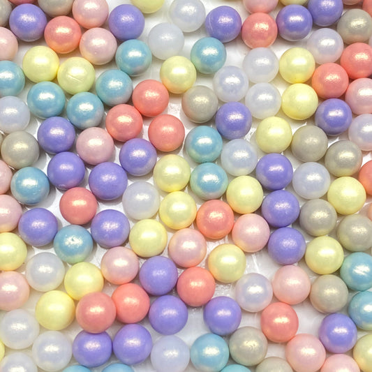 Colored Shimmer beads 6mm (10g)