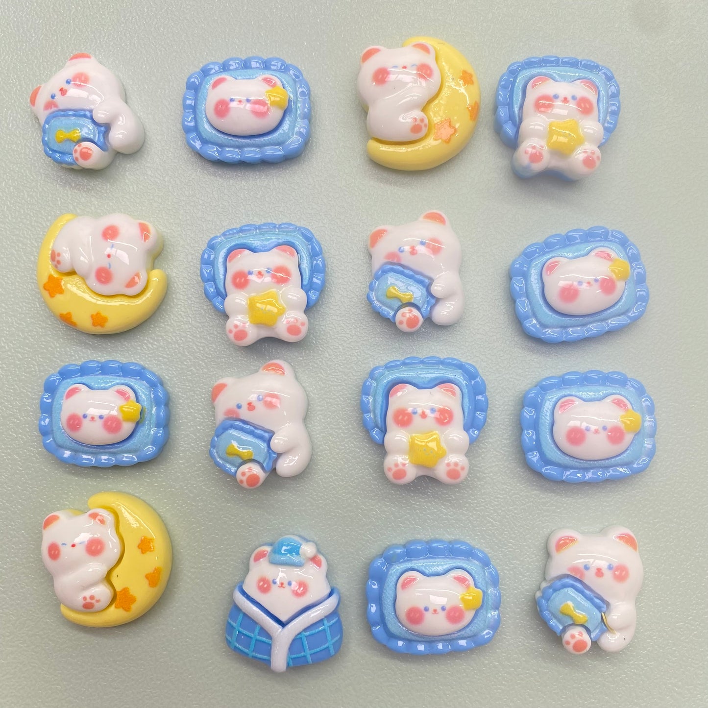 4 pc Sleepy Bear Charms Mix