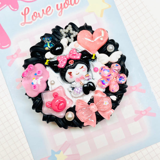 Black & Pink Double Sided Pocket Mirror
