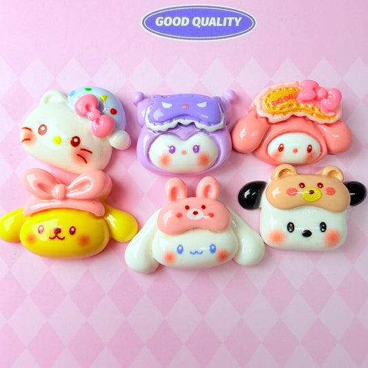 Cartoon Pajama Heads 6pc