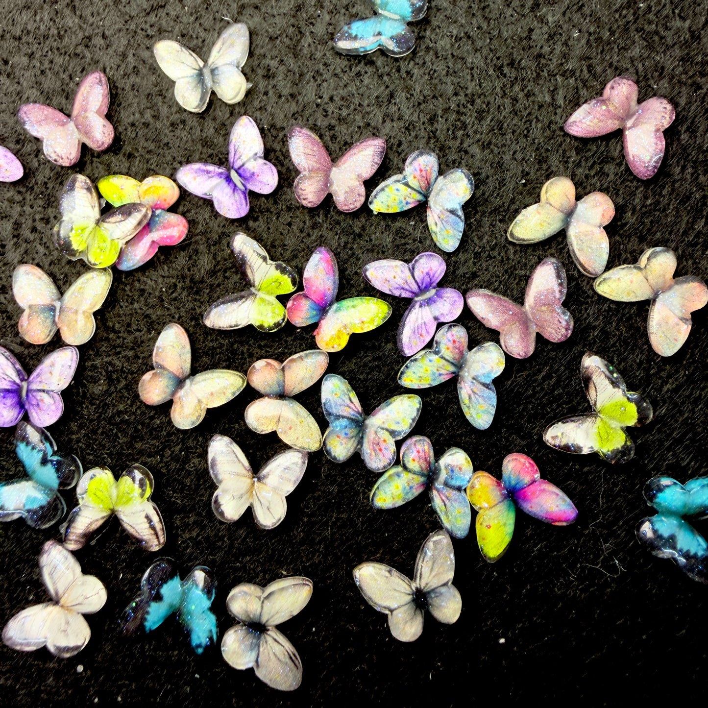 40pc mini butterfly charm mix 10mm